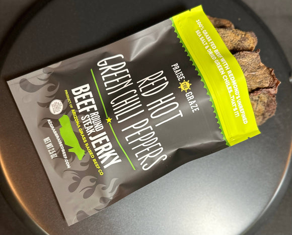 Red Hot Green Chili - Grass Fed Beef Jerky