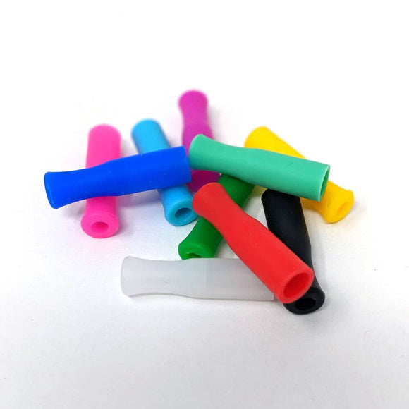 Silicone Straw Tips - 12pk: Light Blue