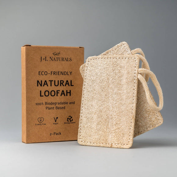 Natural Loofah Pad 2-Pack