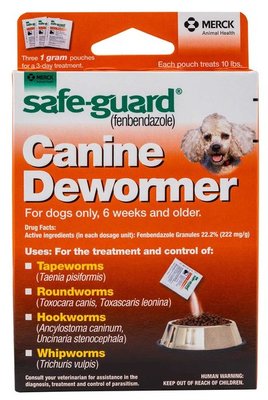 Safe-Guard® Canine Dewormer, (3) 1 gm pkts