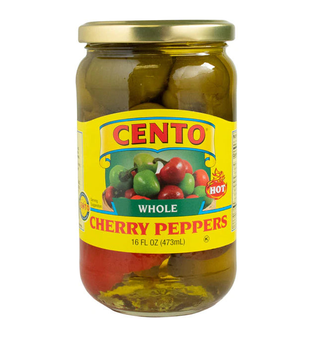 Cento Whole Hot Cherry Peppers 16 FL OZ